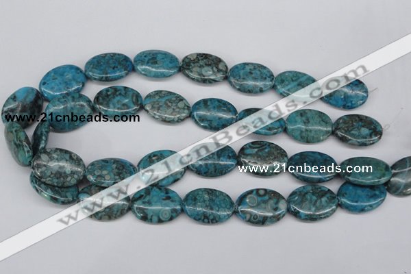 CMB50 15.5 inches 18*25mm oval dyed natural medical stone beads