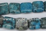 CMB51 15.5 inches 14*14mm square dyed natural medical stone beads