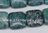 CMB54 15.5 inches 20*20mm square dyed natural medical stone beads