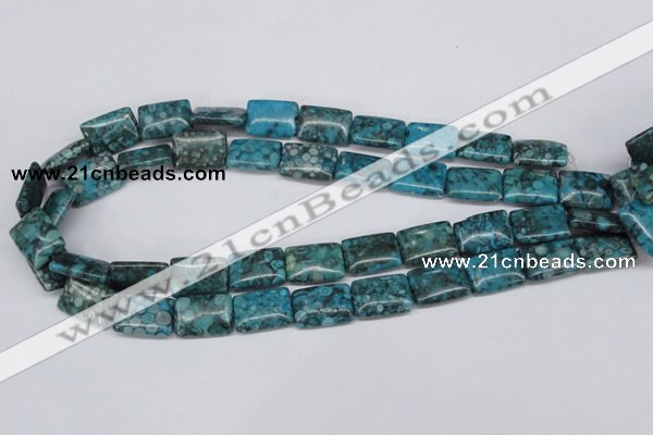 CMB57 15.5 inches 13*18mm rectangle dyed natural medical stone beads