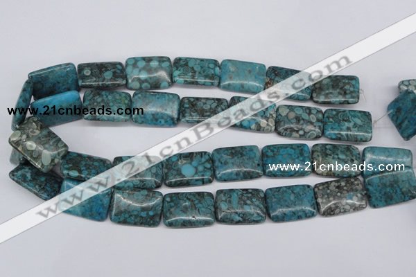 CMB58 15.5 inches 18*25mm rectangle dyed natural medical stone beads