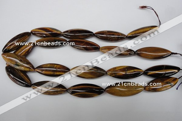 CME03 15.5 inches 15*40mm marquise yellow tiger eye stone beads