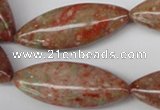 CME04 15.5 inches 15*40mm marquise New unakite gemstone beads