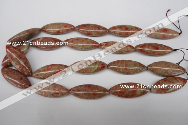 CME04 15.5 inches 15*40mm marquise New unakite gemstone beads