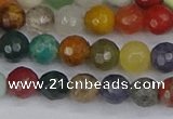 CME101 15.5 inches 6mm faceted round mixed gemstone beads