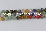 CME109 15.5 inches 12mm faceted nuggets mixed gemstone beads