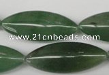 CME12 15.5 inches 15*40mm marquise green aventurine beads