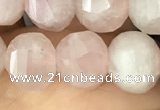 CME204 15.5 inches 7*9mm - 8*10mm pumpkin Madagascar rose quartz beads