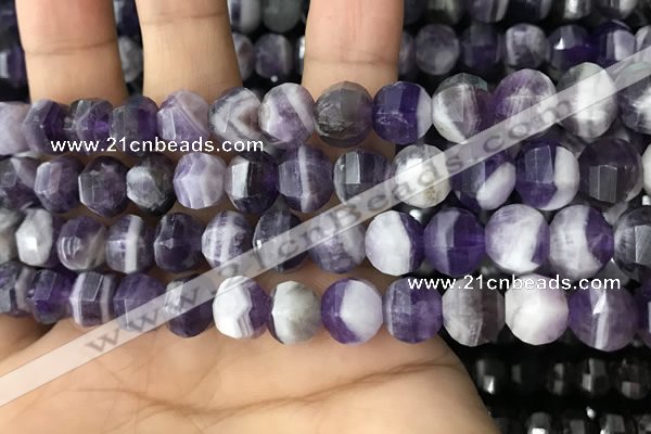 CME209 15.5 inches 7*9mm - 8*10mm pumpkin dogtooth amethyst beads