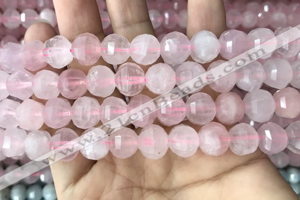 CME231 15.5 inches 10*11mm - 10*12mm pumpkin rose quartz beads