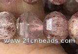 CME238 15.5 inches 10*11mm - 10*12mm pumpkin strawberry quartz beads