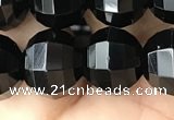 CME243 15.5 inches 10*11mm - 10*12mm pumpkin black quartz beads
