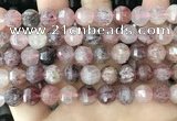 CME253 15.5 inches 10*11mm - 11*12mm pumpkin strawberry quartz beads