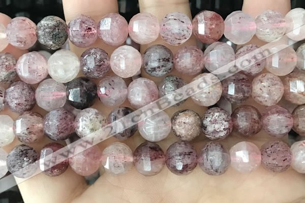 CME253 15.5 inches 10*11mm - 11*12mm pumpkin strawberry quartz beads