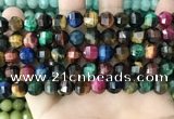 CME256 15.5 inches 7*9mm - 8*10mm pumpkin mixed tiger eye beads