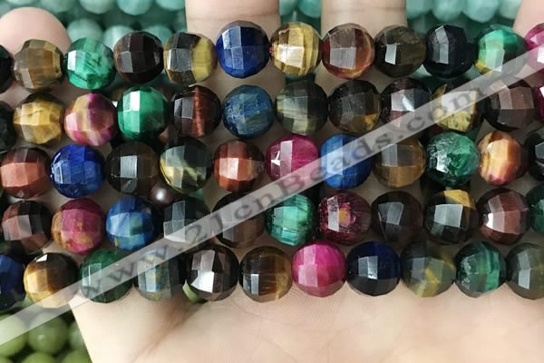 CME257 15.5 inches 10*11mm - 11*12mm pumpkin mixed tiger eye beads