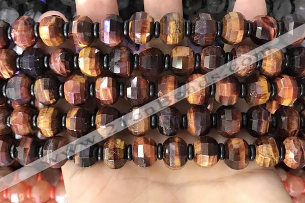 CME306 15.5 inches 8*11mm - 9*12mm pumpkin tiger eye beads