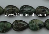 CME31 15.5 inches 12*16mm flat teardrop emerald gemstone beads