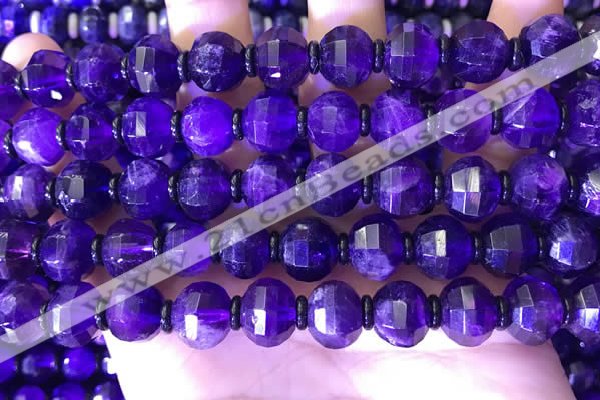 CME322 15.5 inches 9*11mm - 10*12mm pumpkin amethyst beads