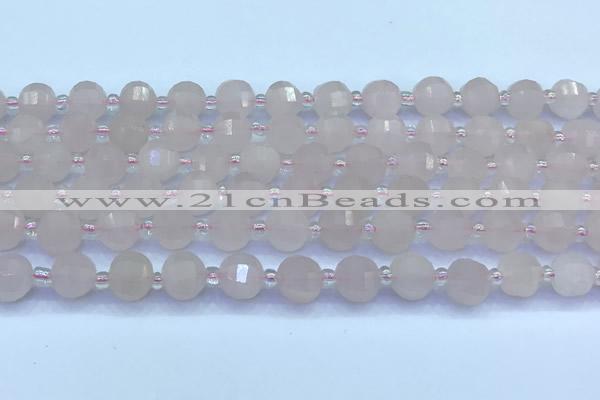 CME343 15 inches 8mm pumpkin rose quartz beads