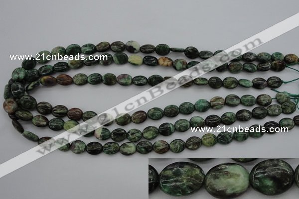 CME35 15.5 inches 8*10mm oval emerald gemstone beads