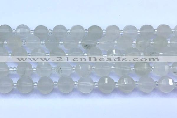 CME356 15 inches 10mm pumpkin white jade beads