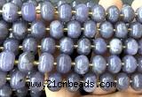 CME405 15 inches 8*12mm pumpkin purple aventurine jade beads wholesale