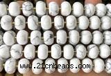 CME416 15 inches 8*12mm pumpkin white howlite turquoise beads