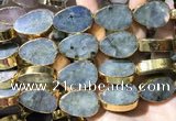 CME510 12 inches 18*28mm - 20*30mm flat teardrop labradorite beads