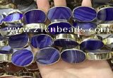 CME518 12 inches 18*28mm - 20*30mm oval banded agate beads