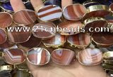 CME519 12 inches 18*28mm - 20*30mm oval banded agate beads