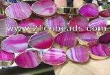 CME528 12 inches 18*28mm - 20*30mm flat teardrop banded agate beads