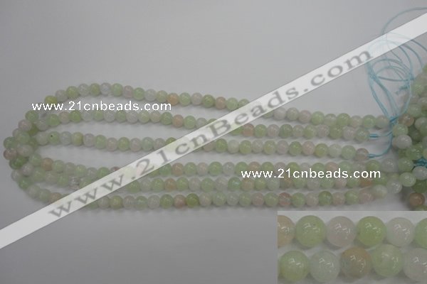 CMG101 15.5 inches 6mm round natural morganite beads wholesale