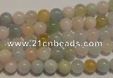 CMG11 15.5 inches 6mm round A grade natural morganite beads