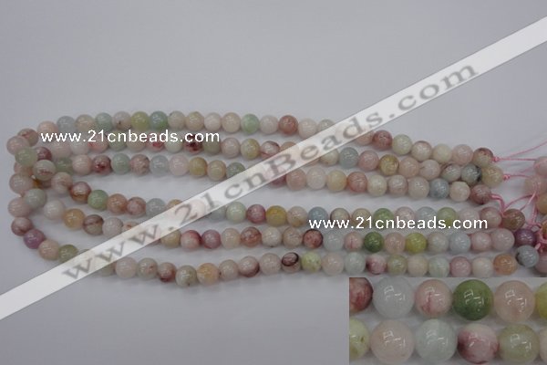 CMG111 15.5 inches 6mm round natural morganite beads wholesale