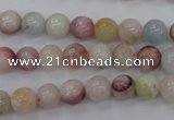 CMG112 15.5 inches 8mm round natural morganite beads wholesale