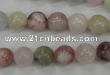 CMG113 15.5 inches 10mm round natural morganite beads wholesale