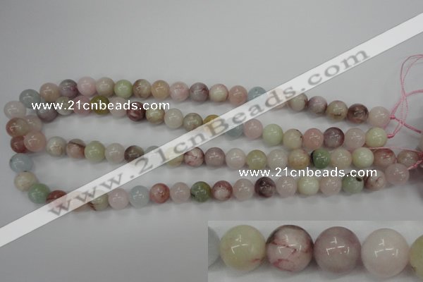 CMG113 15.5 inches 10mm round natural morganite beads wholesale