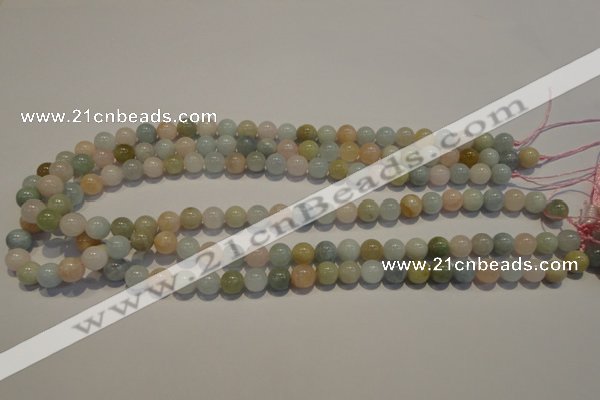 CMG12 15.5 inches 8mm round A grade natural morganite beads