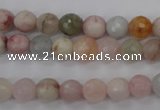 CMG122 15.5 inches 8mm faceted round natural morganite beads