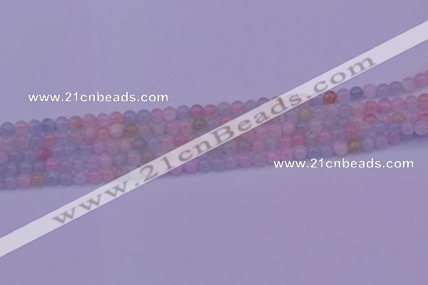 CMG140 15.5 inches 4mm round natural morganite gemstone beads