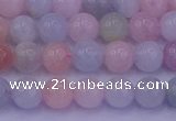 CMG141 15.5 inches 6mm round natural morganite gemstone beads