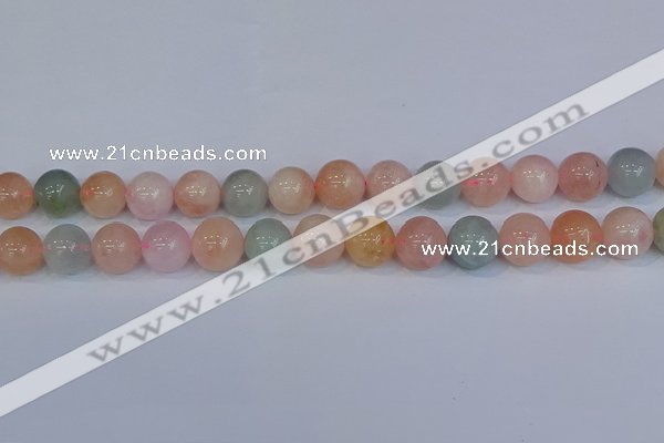 CMG175 15.5 inches 14mm round morganite gemstone beads wholesale