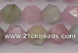 CMG204 15.5 inches 12mm faceted nuggets morganite gemstone beads