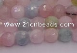 CMG210 15.5 inches 6mm faceted round morganite beads wholesale