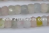 CMG216 15.5 inches 4*7mm faceted rondelle morganite beads