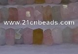 CMG220 15.5 inches 4*6mm faceted rondelle morganite beads