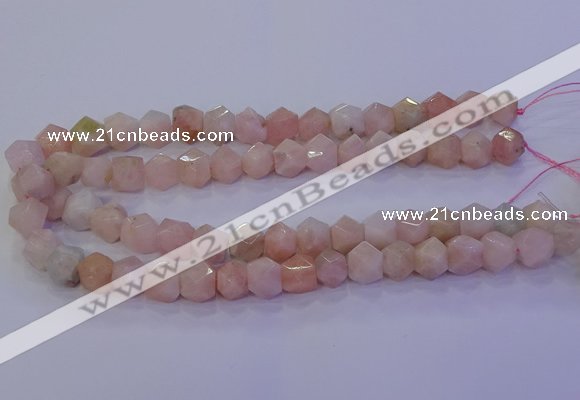 CMG225 15.5 inches 10*12mm - 12*14mm faceted nuggets morganite beads