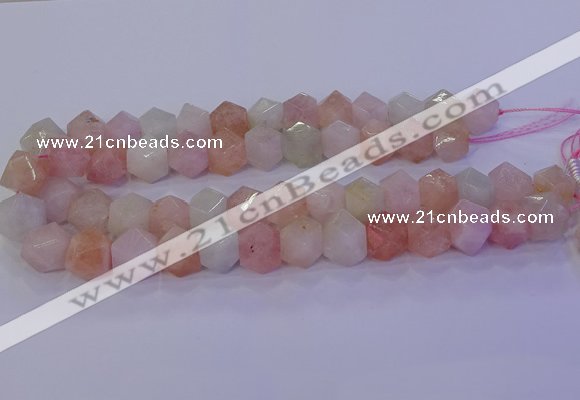 CMG226 15.5 inches 12*14mm - 14*16mm faceted nuggets morganite beads