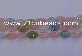 CMG233 15.5 inches 12*16mm flat teardrop morganite beads wholesale